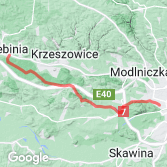 Mapa Rajd rowerowy Kraków - Trzebinia